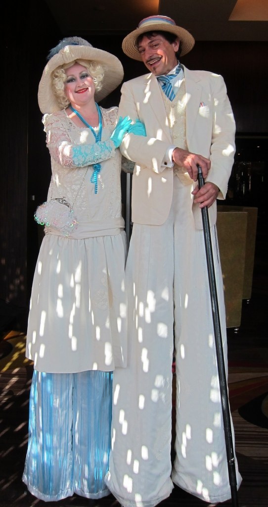 Stilt Walkers Melbourne.The Great Gatsby, Jay and Daisy