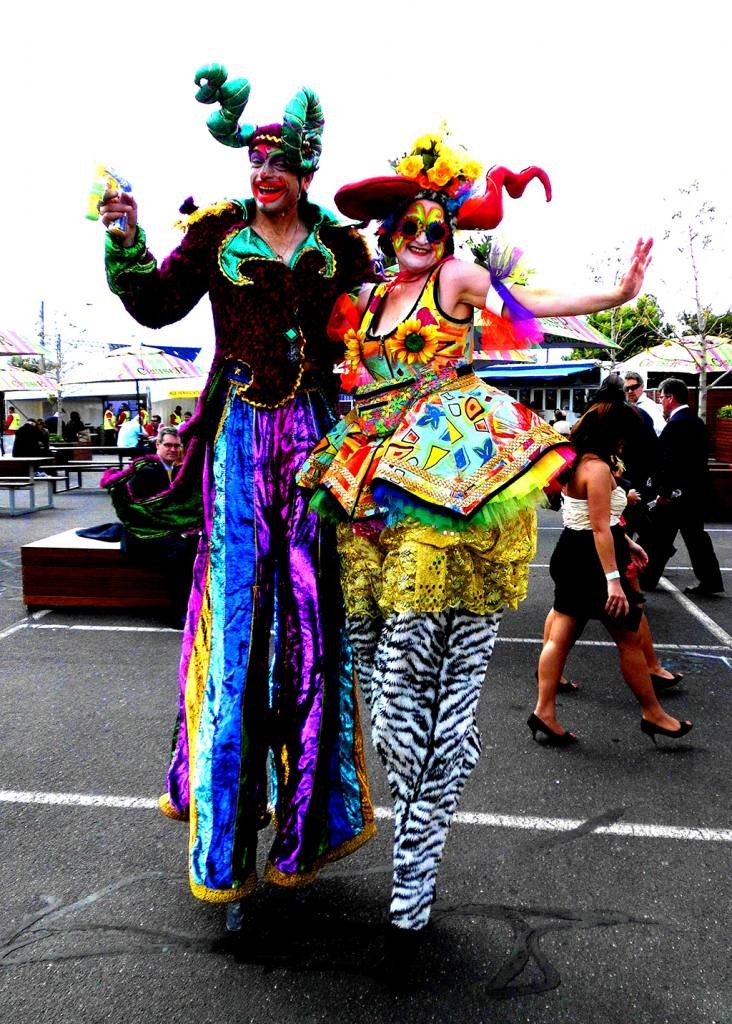 Stilt Walkers Melbourne, Carnivale, Cosmo and Blossom