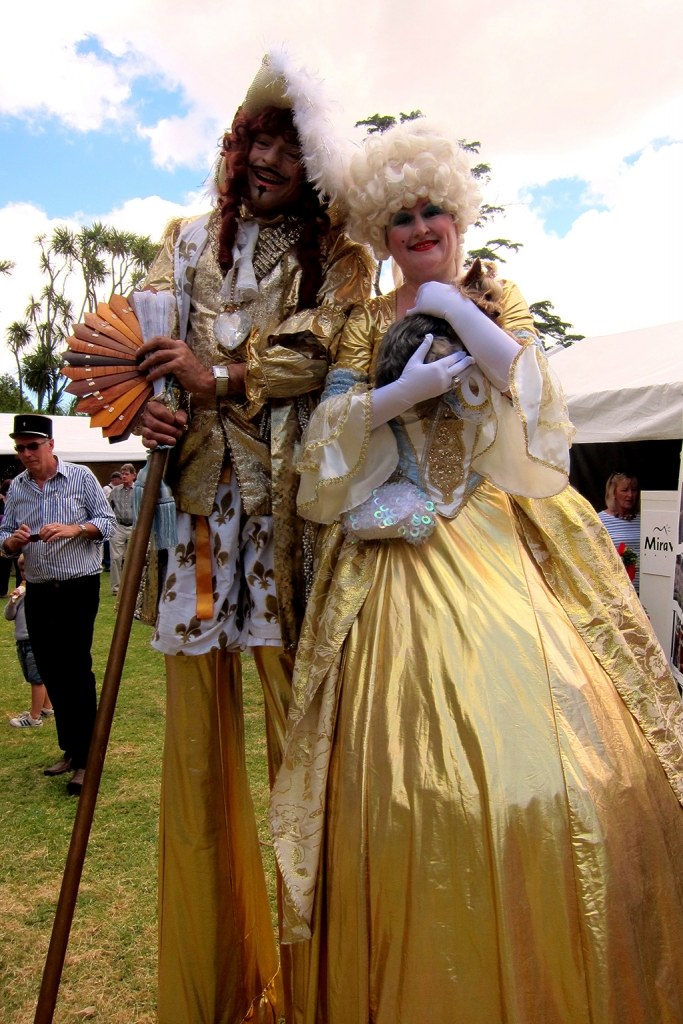 stiltwalkers melbourne, marie antoinette and louis v, french court